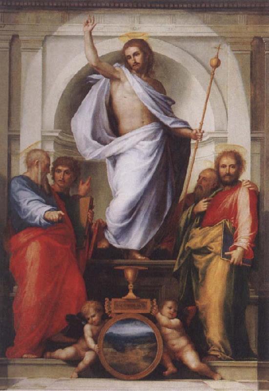 BARTOLOMEO, Fra Christ with the Four Evangelists oil painting image